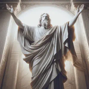 An ancient Greek marble statue representing the LORD, symbolizing hope and redemption.